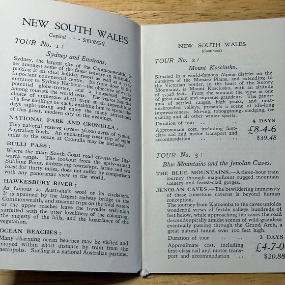 1928 Australian Railway Commission "Australia Calls You" Pamphlet/Tours w Prices - Picture 4 of 4